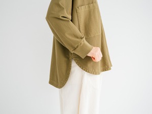 プリット prit 60/2ニットツイルネルーカラーラウンドヘムワイドブルゾン(P91205)全3色