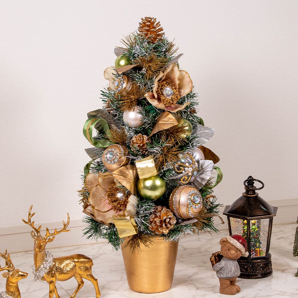 クリスマスツリー 60㎝ オーナメント付き - 年中行事