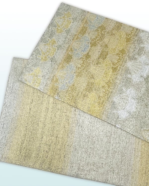 (袋)ねん金綴錦 雪輪青海文 袋帯LUOHA-069(リユース品)