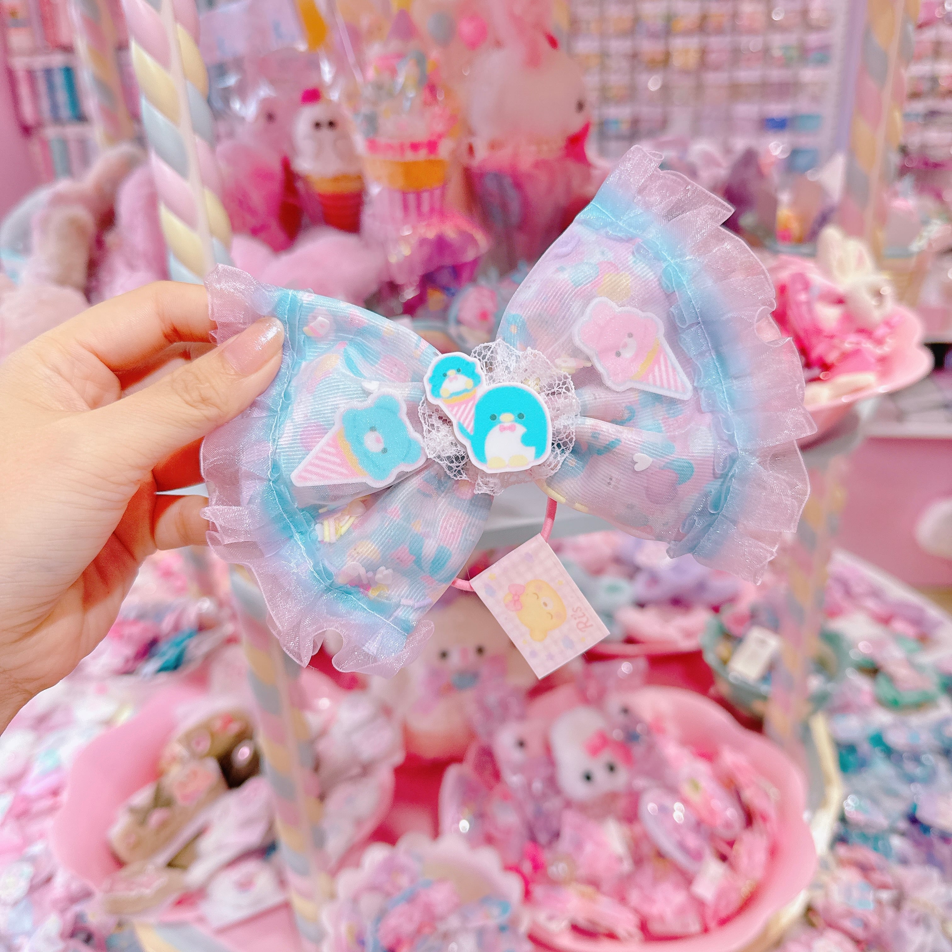 【R36】63-10フリルリボンヘアゴム