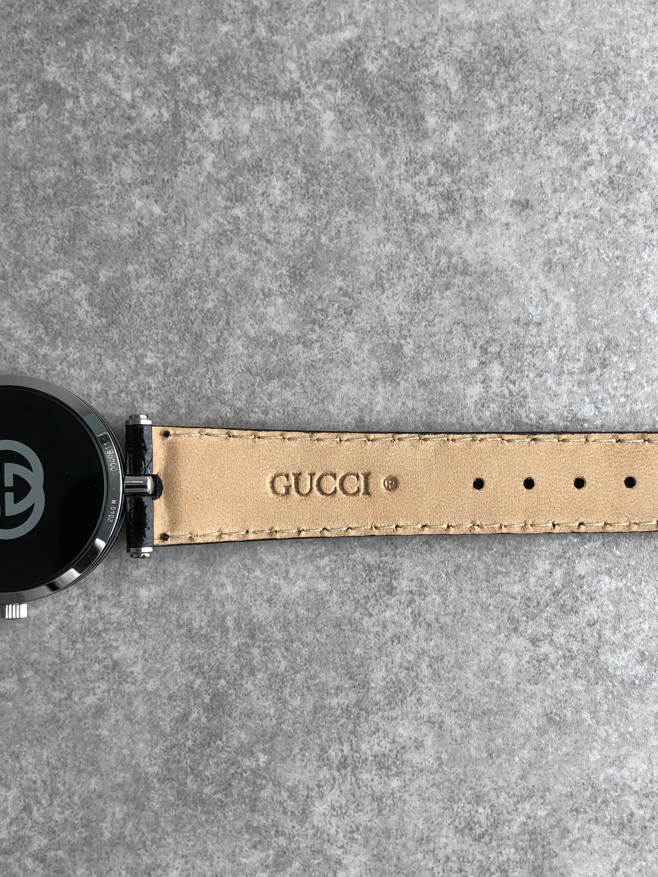 GUCCI グッチ シェリーライン 腕時計 シルバー×ブラック ローマ文字