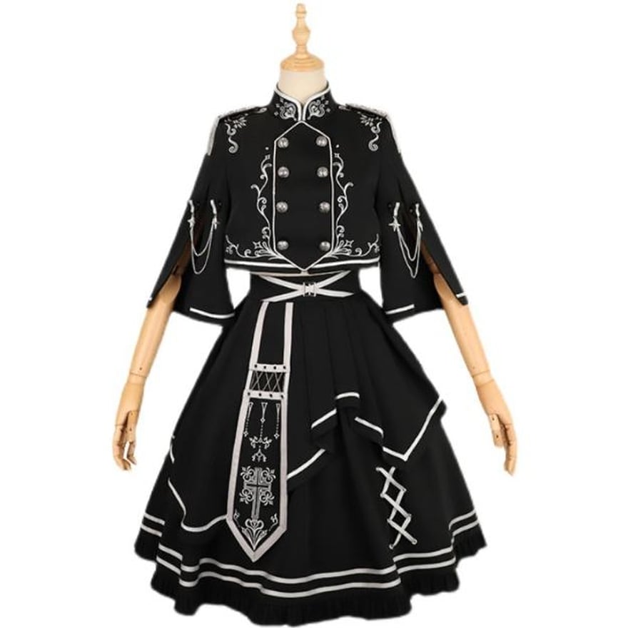 軍服ロリィタ セットアップ ダブルブレスト ケープ付き｜SEASONZ