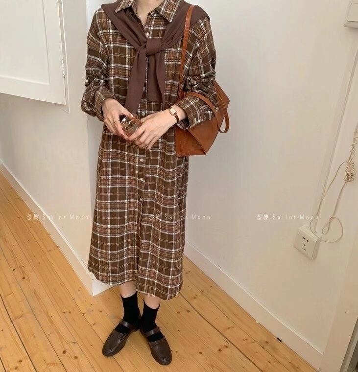 ネルシャツワンピース　AJ33167-5092