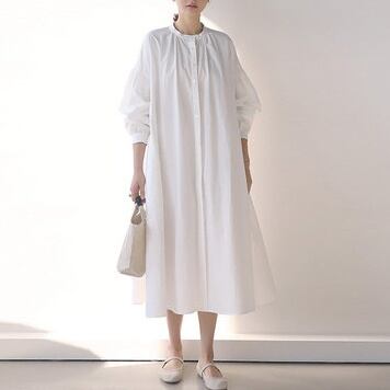 スタンドカラードロップショルダーワンピース Wa0284 Joliy