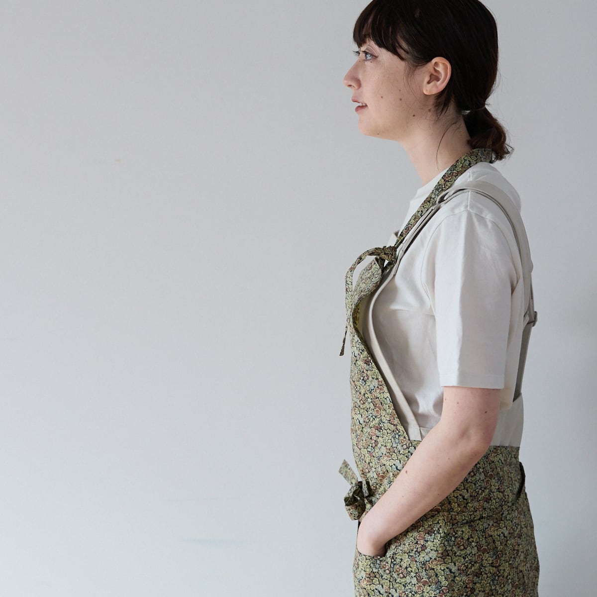 SQUARE APRON / LIBERTY Chive (green) | エプロン商会