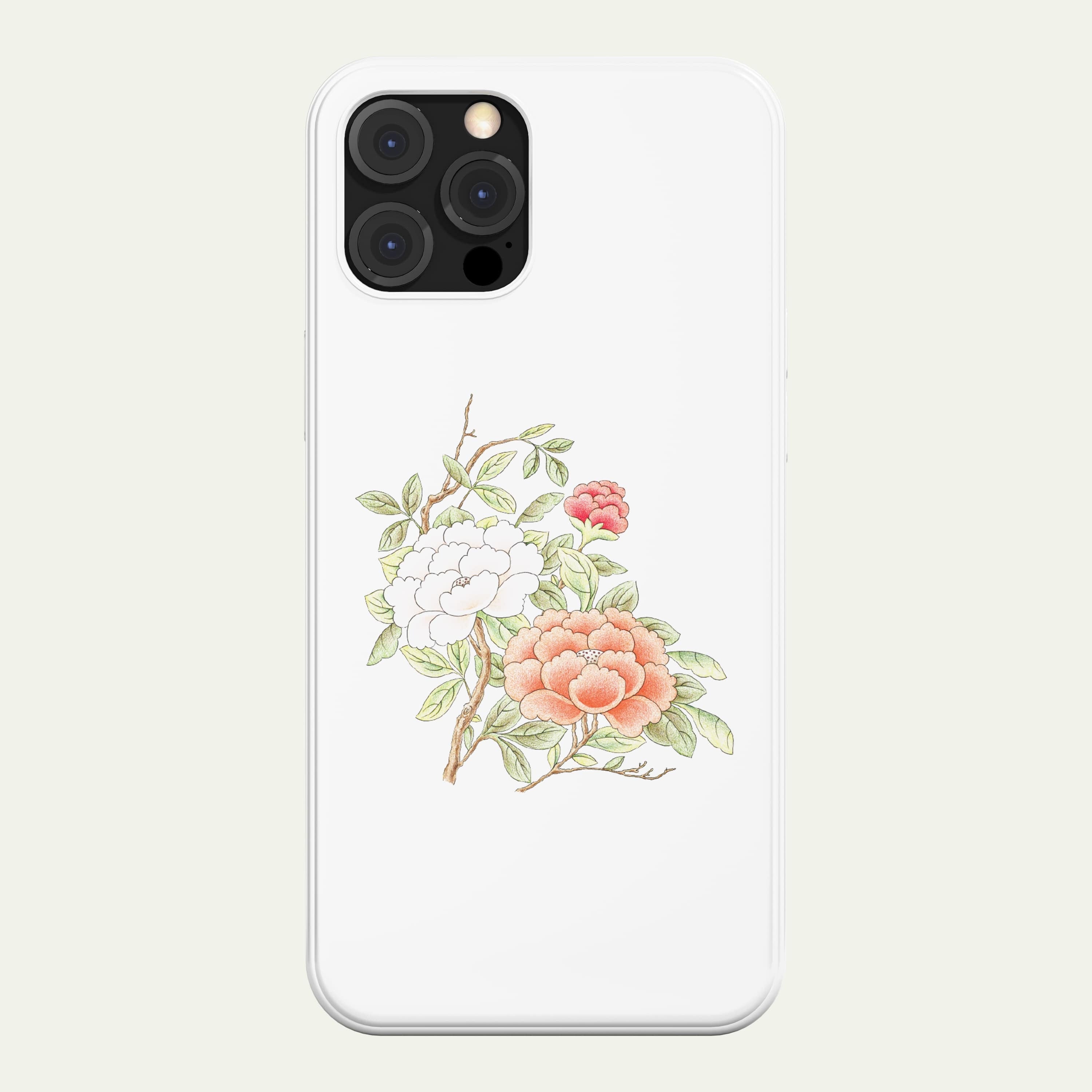 韓国 スマホケース [coloringMe] 伝統芸術 幸福 アート デザイナーズ iPhone Android 携帯カバー  牡丹Ⅰ (CL07) アイフォン ギャラクシー Galaxy