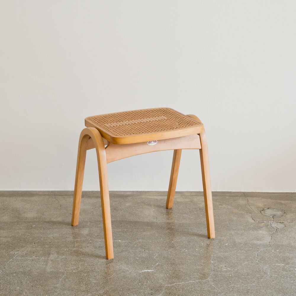 VINTAGE 秋田木工 籐座面 スタッキングスツールNo.202 03