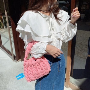 Doublecollar ribbon blouse /white (10月上旬〜中旬頃発送予定)