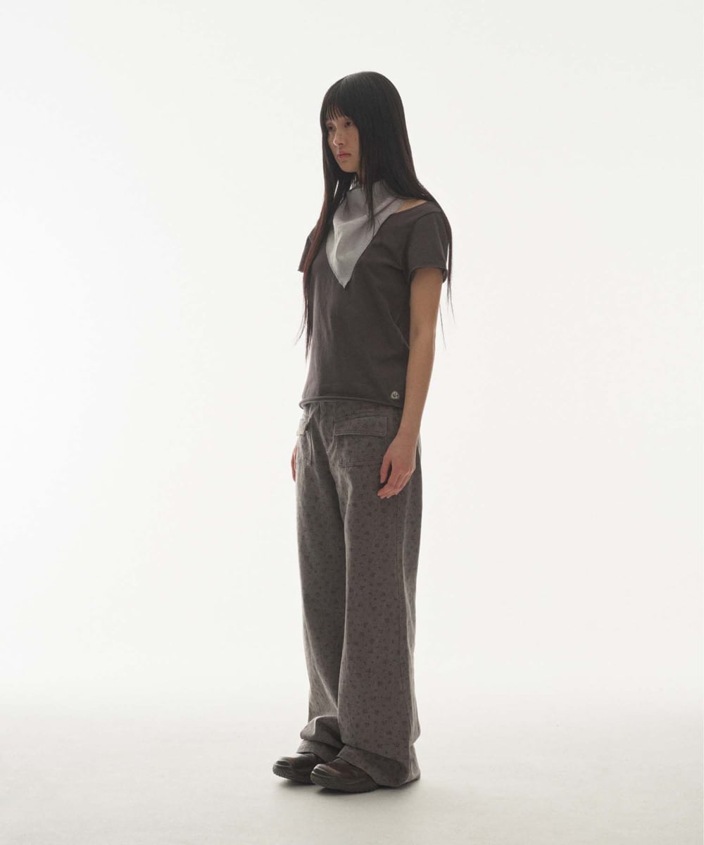 【専用ページ】COYSEIO フラワーパターン パンツ ネイビー サイズ1 COYSEIO] FLOWER PATTERN PANTS PURPLE GREY 正規品 韓国ブランド 韓国