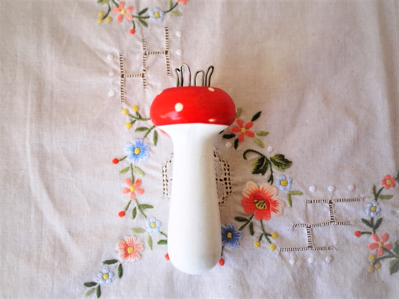 リリヤン人形 リリアン きのこ Knitting Doll 編み物ハンドメイド知育玩具