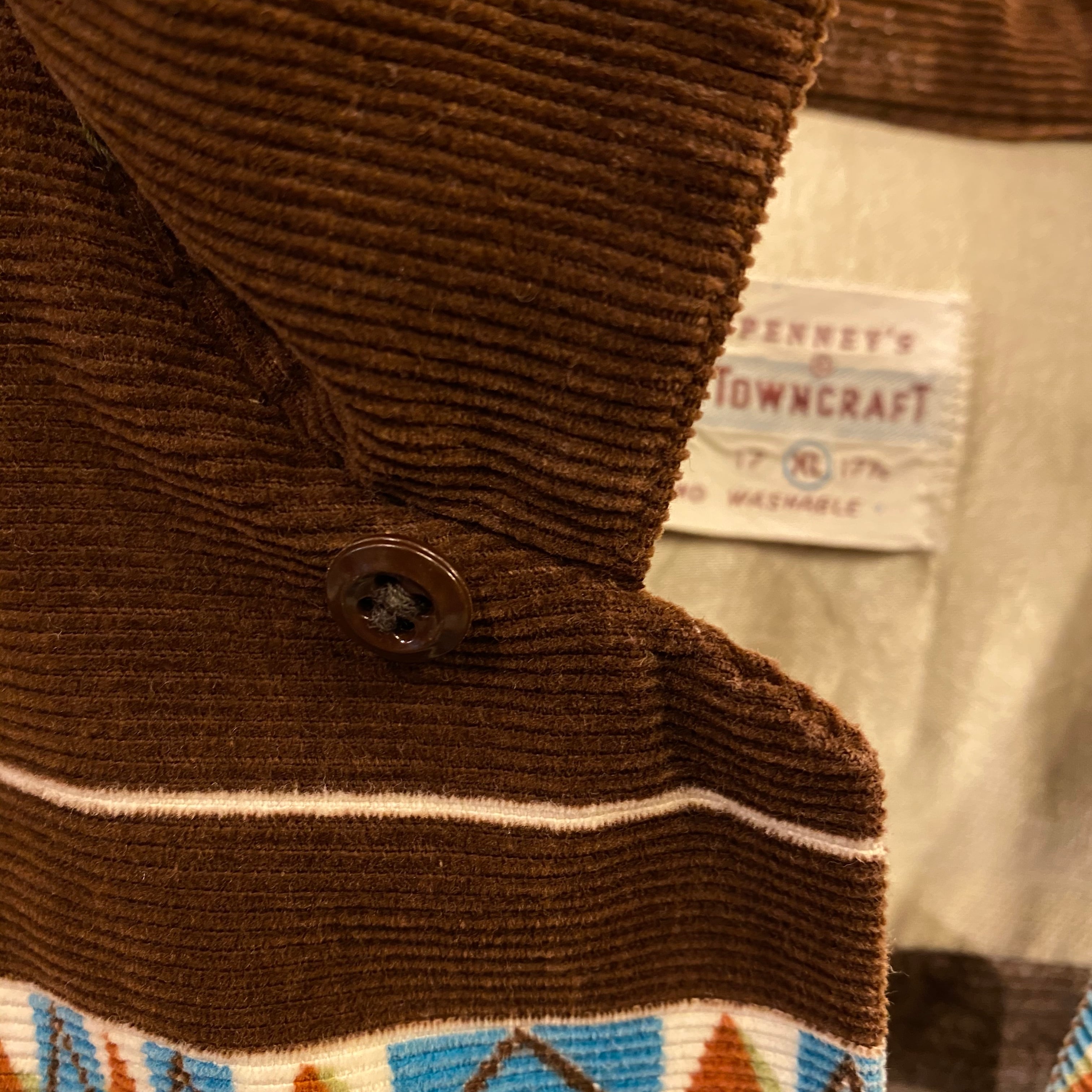 50s TOWNCRAFT プリント コーデュロイ シャツ | VOSTOK