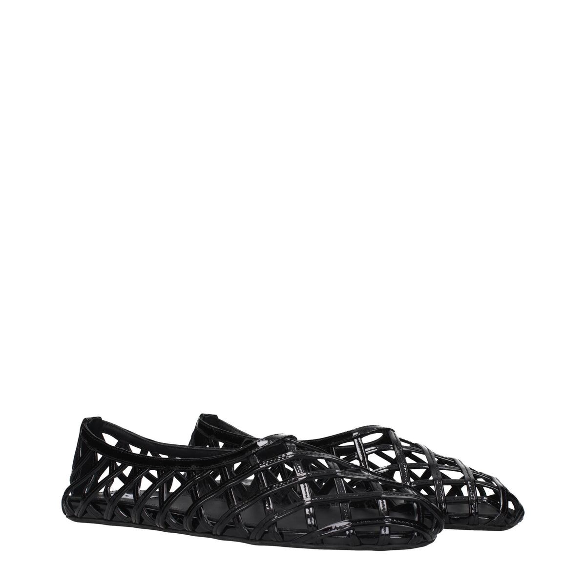 ALAIA レディース バレエシューズ パテントレザー ブラック