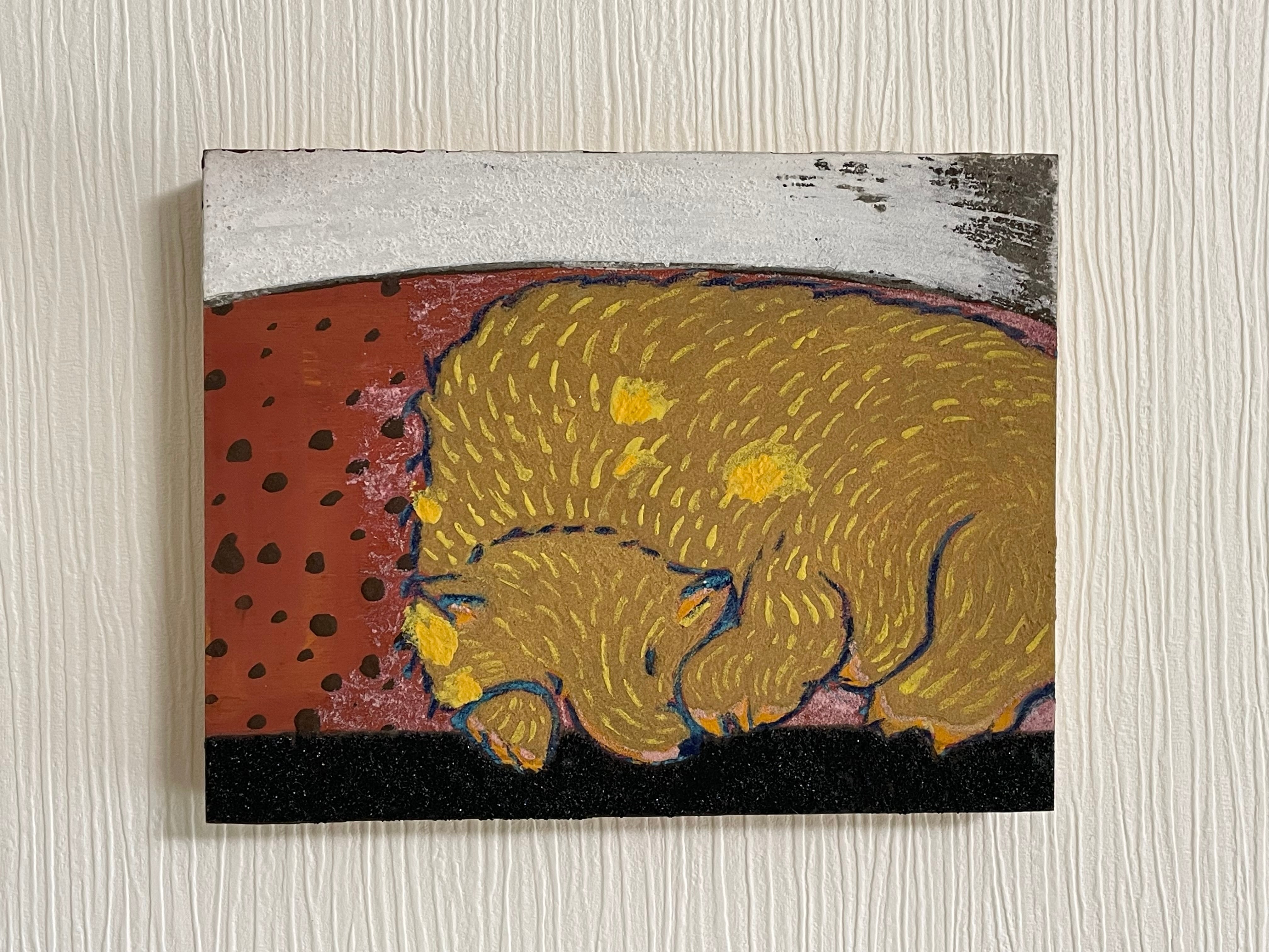 白と黒とそれとは別の｜日本画・生き物モチーフ・岩絵具の中型作品