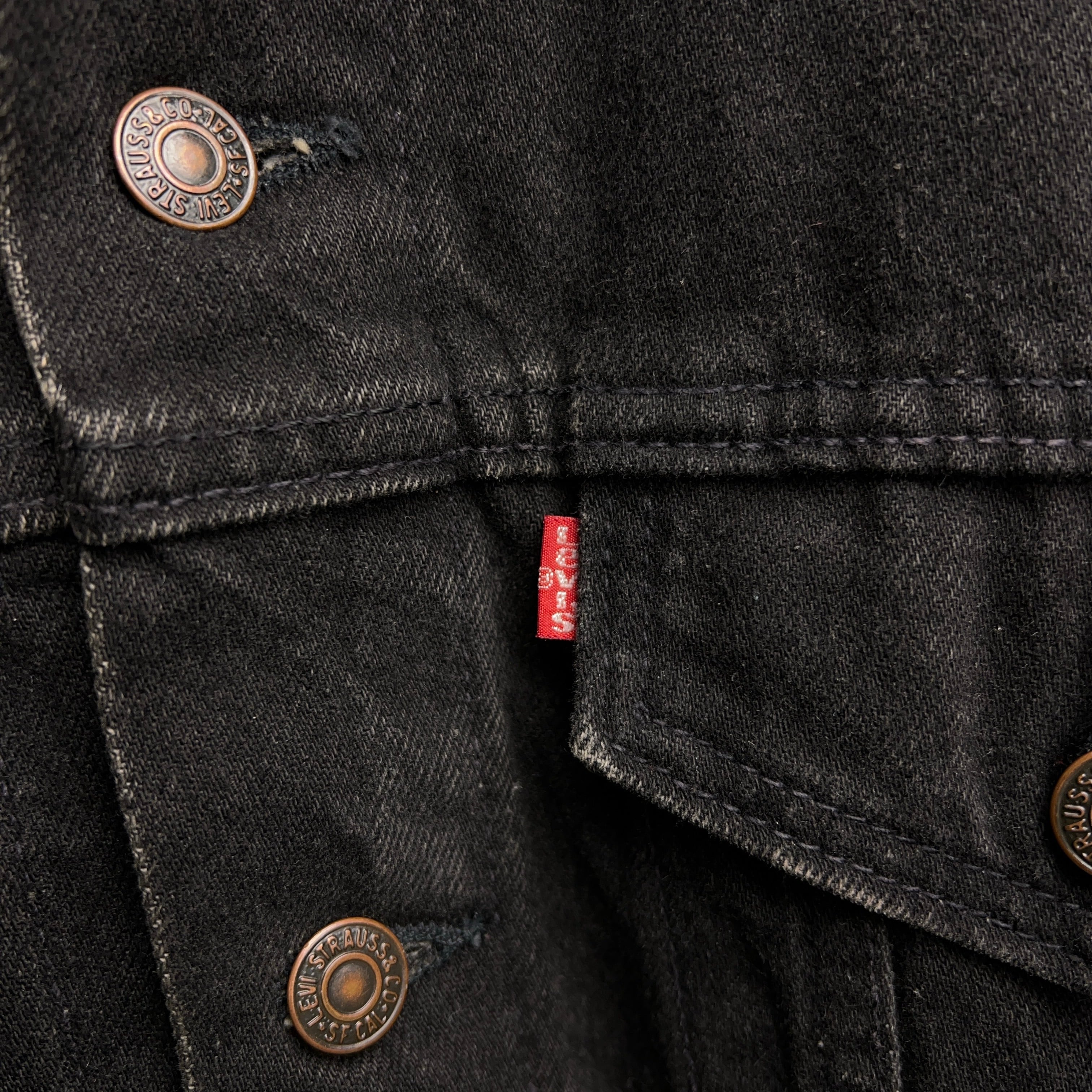 90's Levi's 70507-4159 Black Denim Jacket MADE IN U.S.A. Medium
