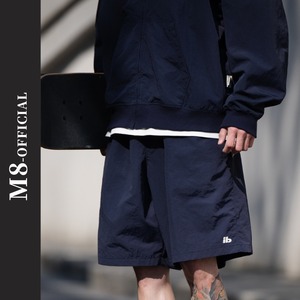 loose fit embroidery shorts 2color M0347