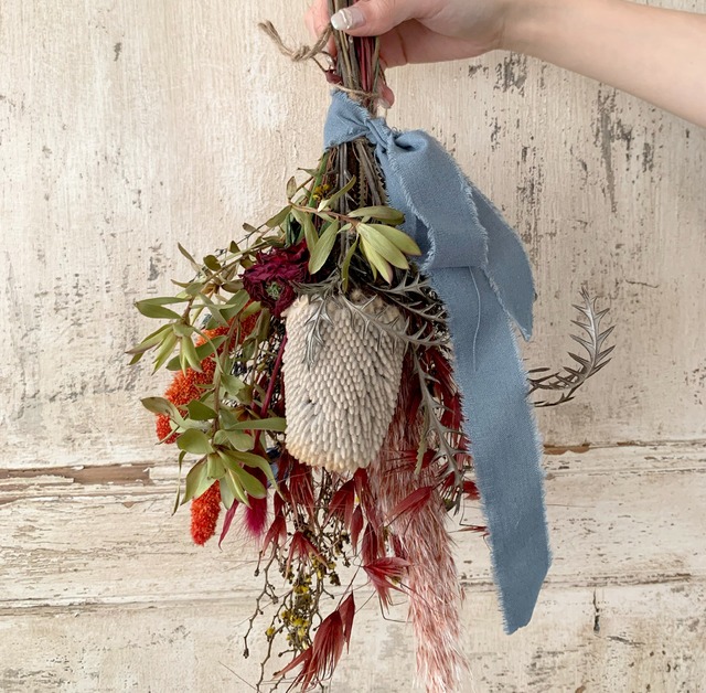 ドライフラワースワッグ