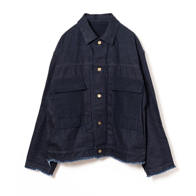 TAUPE/トープ/Lace Pocket Denim Jacket
