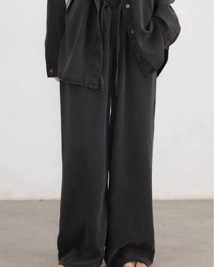 シャツワイドレッグパンツスーツ A0217