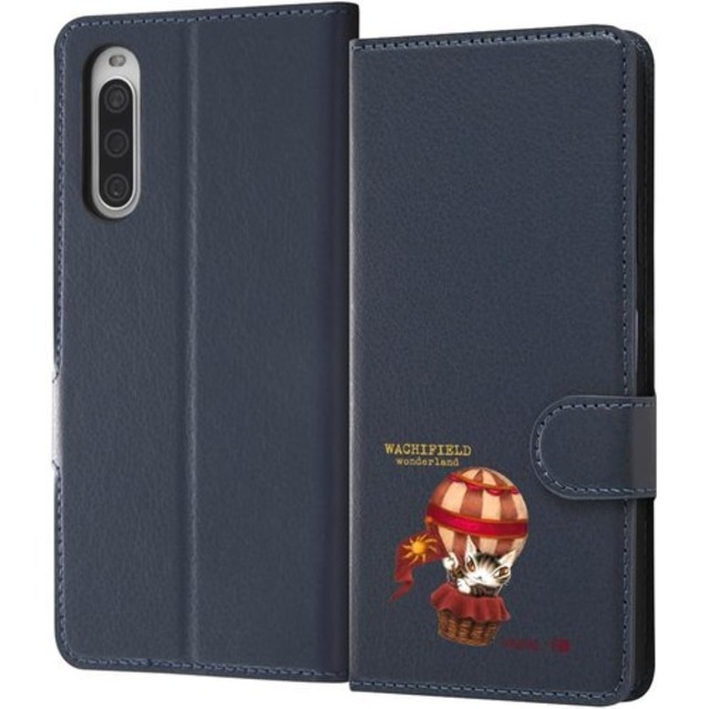 イングレム Xperia 10 IV ケース 猫のダヤン 耐衝撃 手帳型 カバー マグネット オートスリープ機能対応 ダヤン 気球 2021