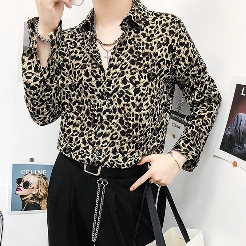 レオパード柄 ルーズシャツ LB0153