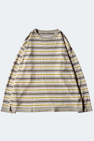 crepuscule "rroomm exclusive" 【BORDER PULLOVER / GREAY&YELLOW】