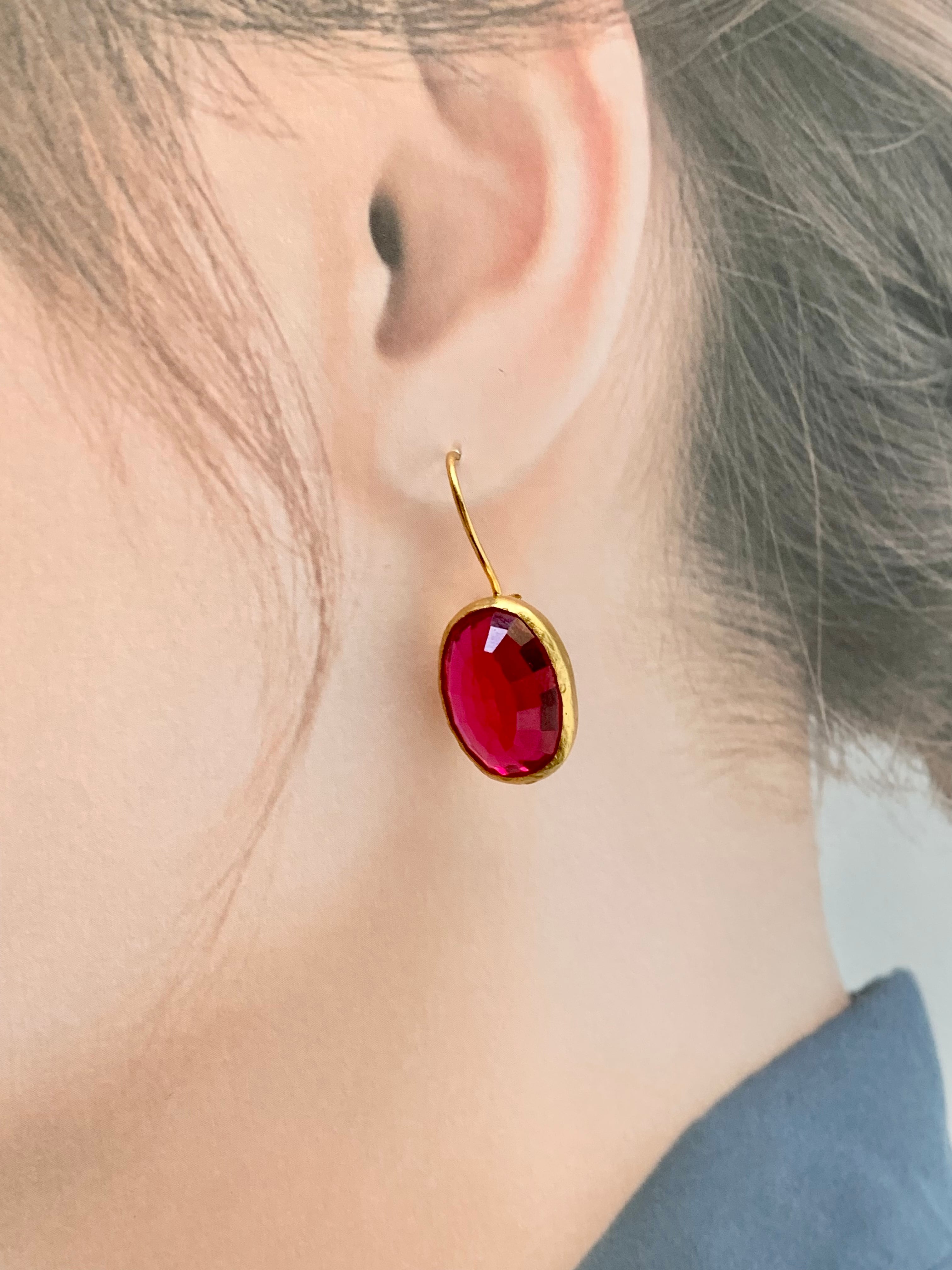 トルコ天然石ピアス4E