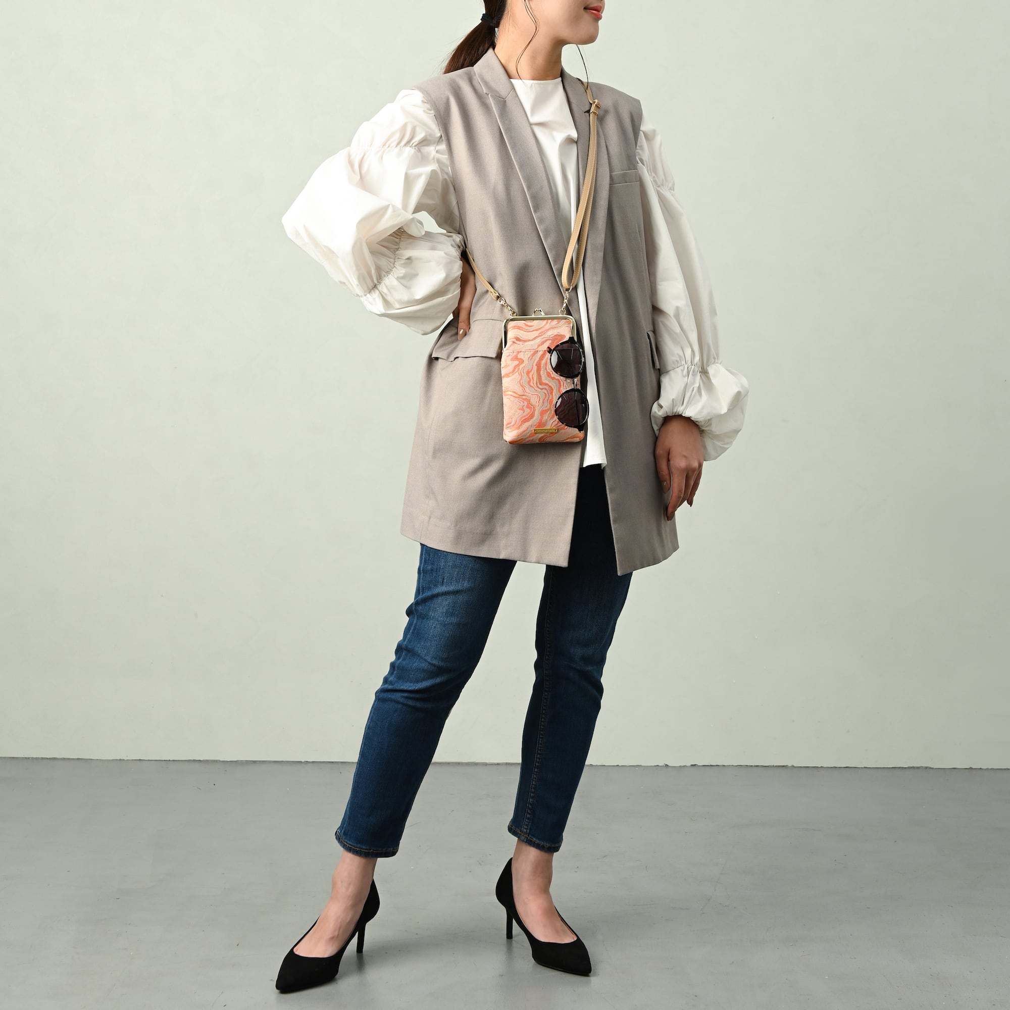 西陣織ショルダーバッグ FLORAL / NSS6 | Tomorrow Fabric