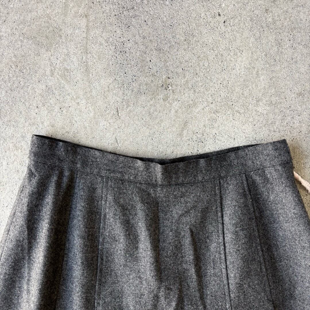 BURBERRY / pleats skirt バーバリー ウール プリーツスカート グレー