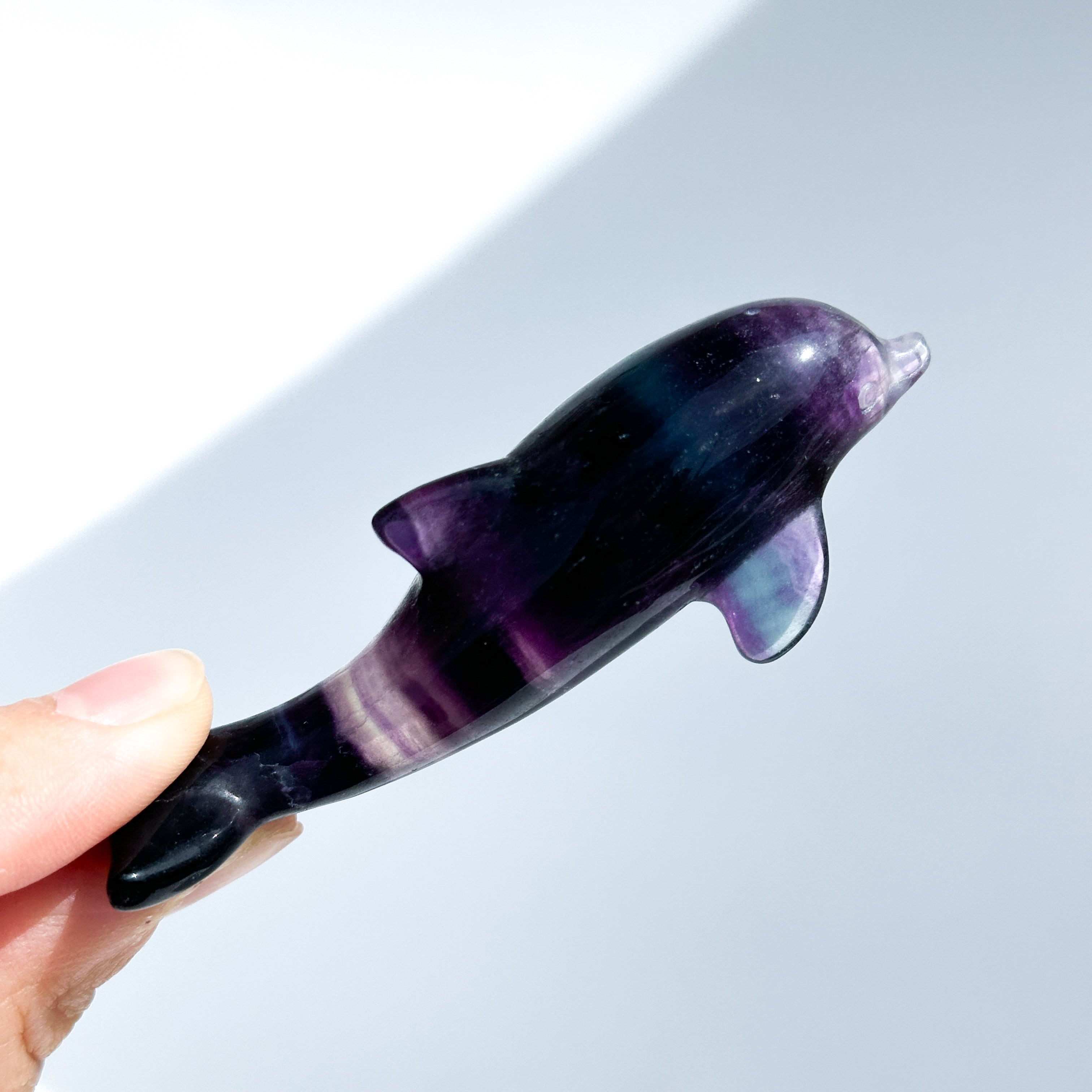 レインボーフローライト イルカ51◇ Fluorite ◇天然石