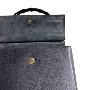 vintage GUCCI “bamboo” handle leather bag