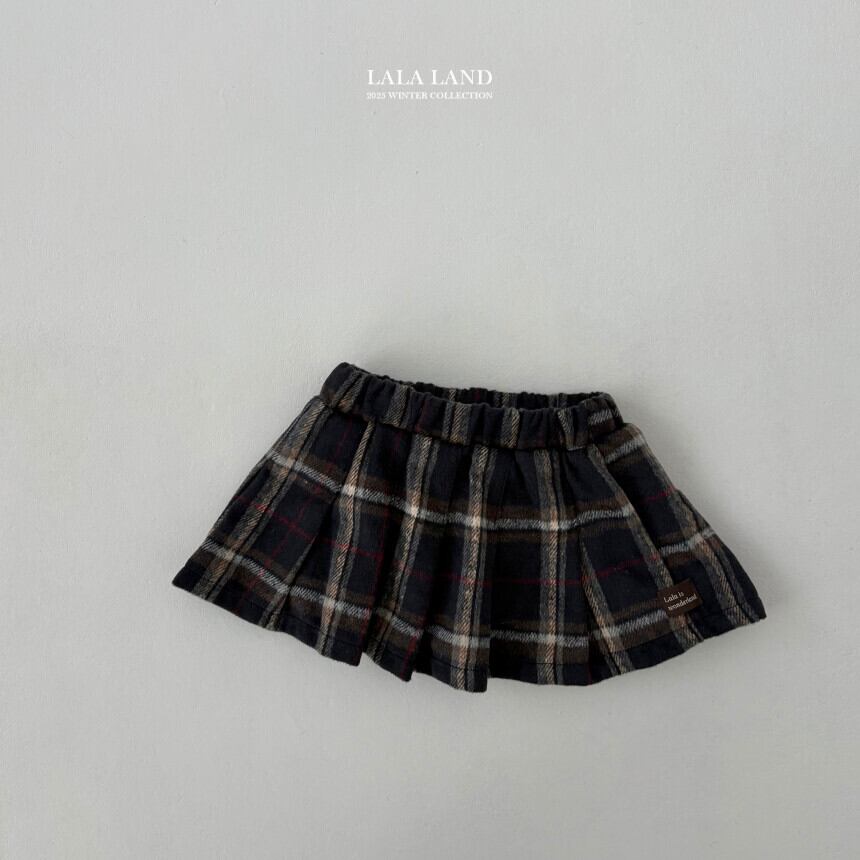 【即納】LALALAND kidsバゲットチェックスカート