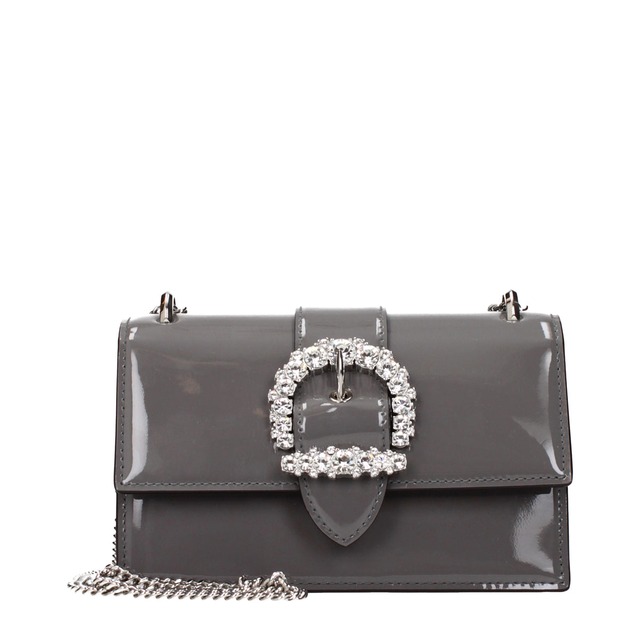 【新品】JIMMY CHOO ジミーチュウ レディース ショルダーバッグ パテントレザー グレー CHERIPARISOPATSTORM