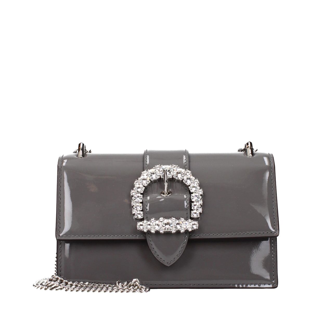 【新品】JIMMY CHOO ジミーチュウ レディース ショルダーバッグ パテントレザー グレー CHERIPARISOPATSTORM