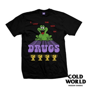 【COLD WORLD FROZEN GOODS/コールドワールドフローズングッズ】DRUG WAR TEE  Tシャツ / BLACK ブラック 黒