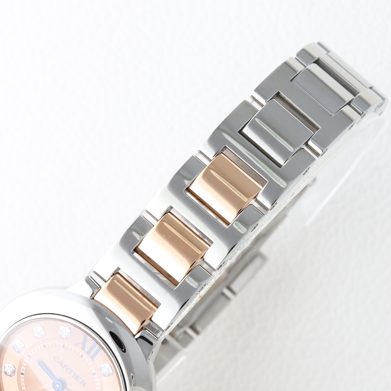 カルティエ バロンブルー サーモンピンクコンビ