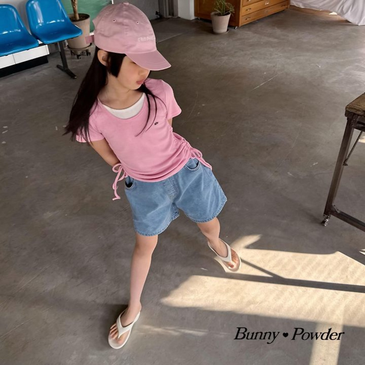 [Bunny Powder] Feature) Ribbon Pocket Denim Pants / [버니파우더] 기획)리본포켓데님팬츠