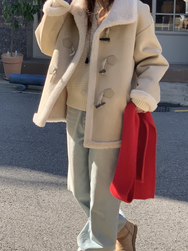 (verveine)  high-neck duffle reversible shearing mustang