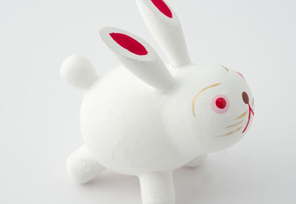 木彫十二支 卯(うさぎ)【小人形】 | 木彫十二支 おぐら屋
