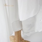 社交ダンス 衣装 スタンダード スカート レッスンウェア 練習着 オールシーズン PAPILLON パピヨン 白 ホワイト系 無地 シンプル 上品 ラインストーン 伸縮性 ポリエステル 日本製 ふんわり ドレスアップ おしゃれ フォーマル ダンス用ウェア レディース 軽やか 高級感 トレーニング 講習会 発表会