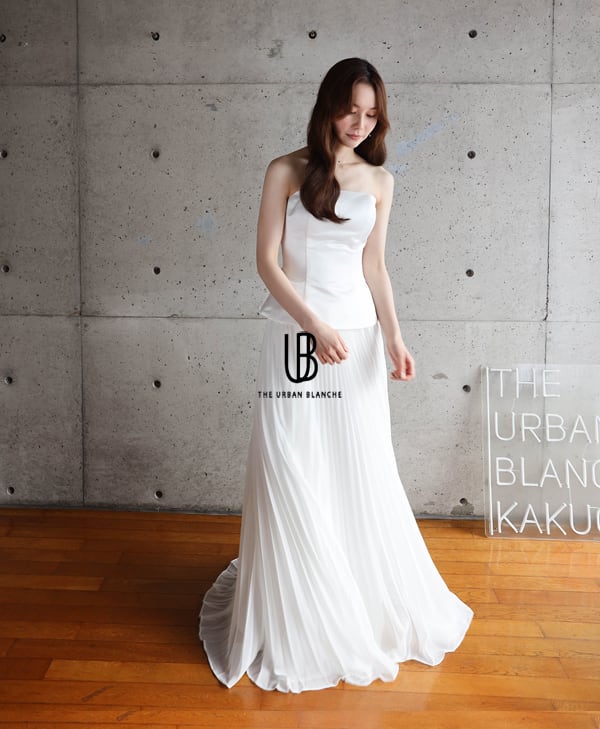 THE URBAN BLANCH アーバンブランシュ　WD22 ホワイト ティアード フリル 刺繍 アーバンブランシュ THE URBAN BLANCH