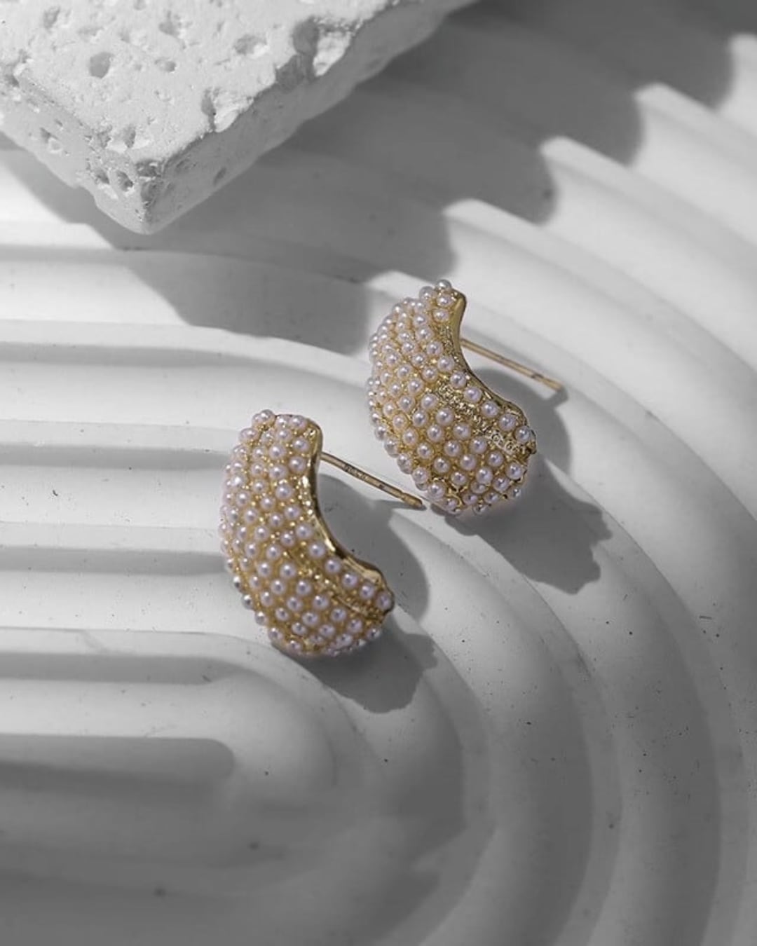 ウェーブパールピアス A30067