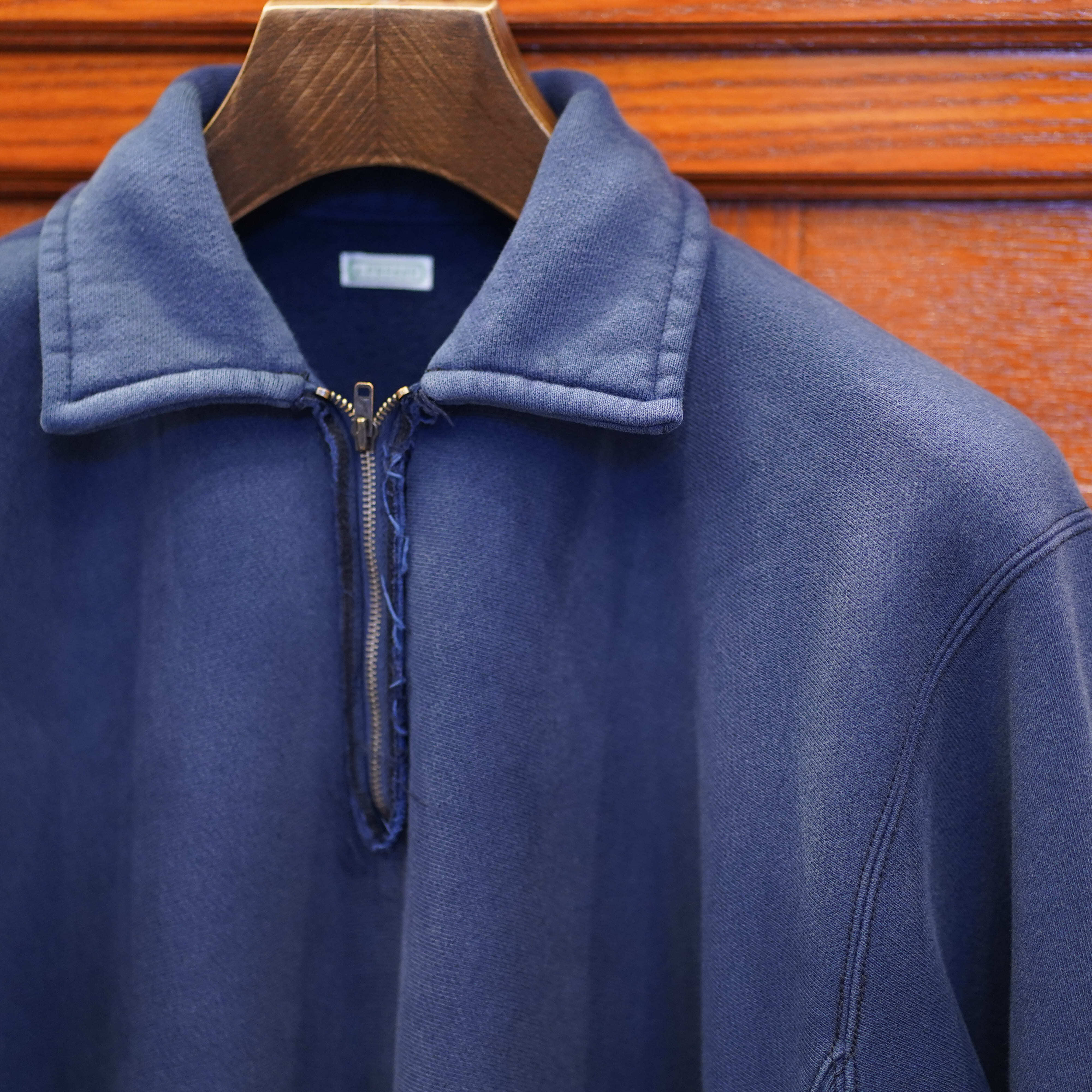 A.PRESSE(アプレッセ) 2023 Style1 "Vintage Half Zip Sweatshirt" -NAVY- | khaki