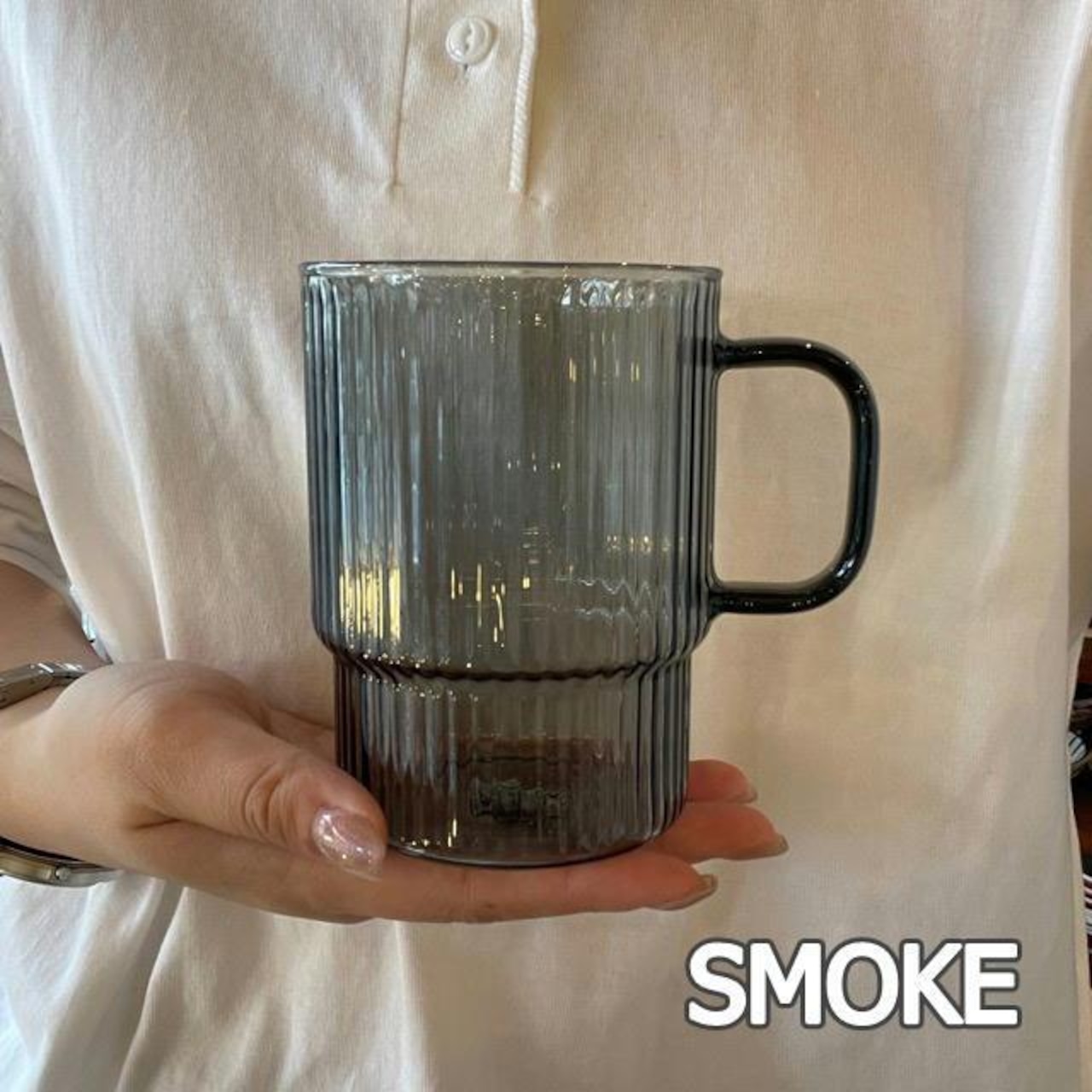STACKING GLASS MUG 4color / スタッキングガラスマグ 全4色 マグカップ クリアカラー 透明感 カラフル シンプル かわいい おしゃれ ギフト プレゼント