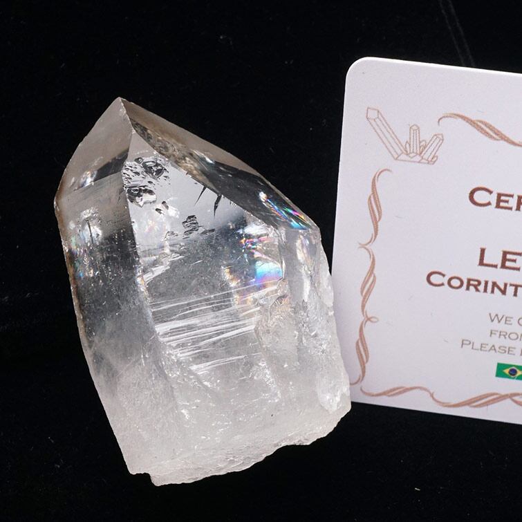 レムリアンシード 水晶 原石 虹入り セルフヒールド ブラジル ミナスジェライス州 コリント産 証明書付属 一点物 271-661