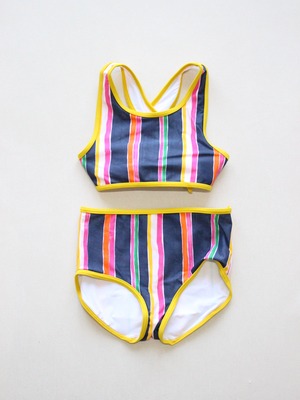 Misha & Puff  Swim Tie Top & Brief  Moonlight Watercolor Stripe
