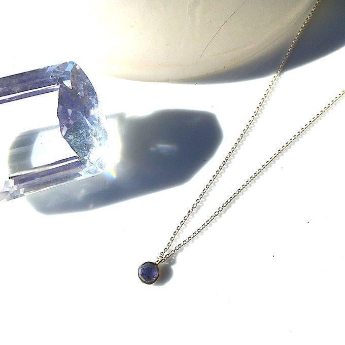 【一点物】SV925✦3月の誕生石✦⋆.·海の羅針盤アイオライトpetiteネックレス⋆.·✦