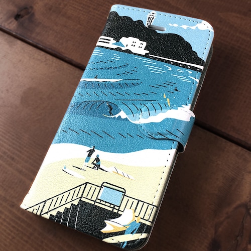 「江ノ島」手帳型スマホケース  ＜iPhone、Android対応＞