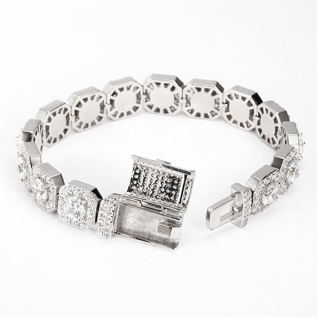Clustered Tennis Chain Bracelet【SILVER】