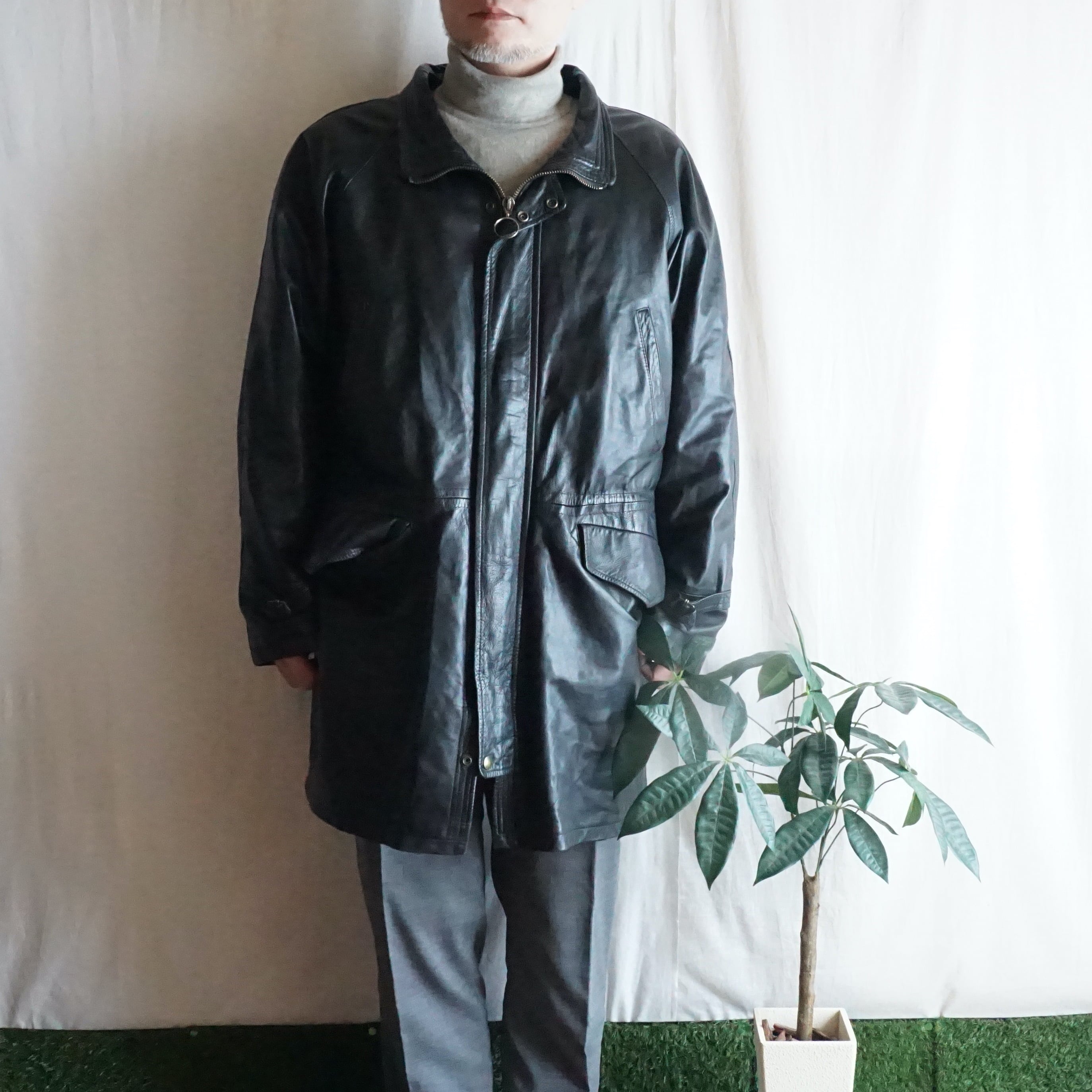 90's イタリア製 レザージャケット XL ビンテージ ユーロ古着 90s USA製 レザージャケット | XXXXL特大 - 札幌 ビンテージ 古着屋