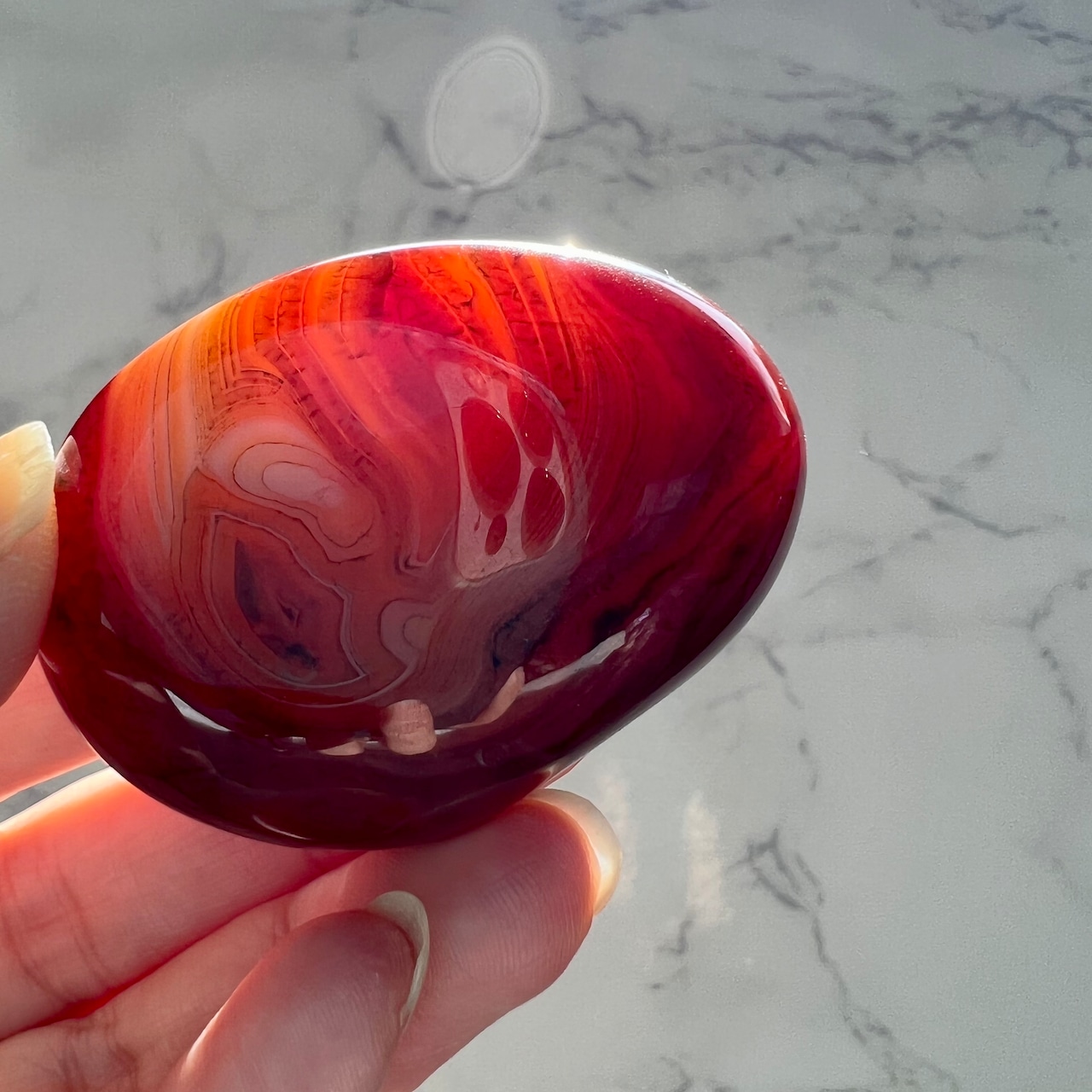 サードニクス*パーム1*サードオニキス*天然石インテリア*置き物